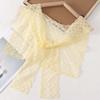 Breathable Thin Lace Shawl Lightweight Waistband Neck Guard Blouse Pastoral Style Countryside Style Embroidered Shoulder Scarf