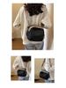Trendy Women's Large Capacity Oxford Cloth Shell Bag - Single Shoulder Messenger Bag with Ribbon.