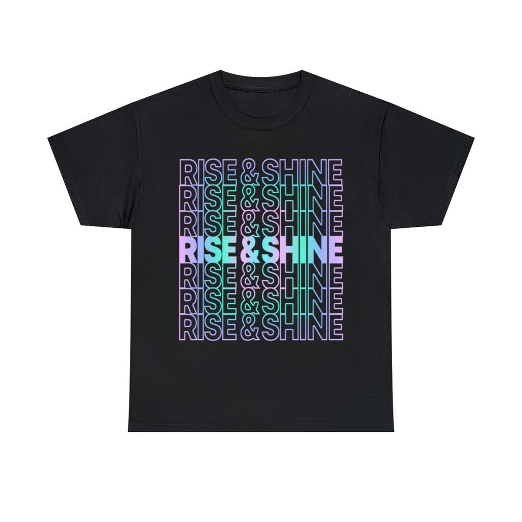 Rise And Shine Retro Grafik T-Shirt, S-5XL