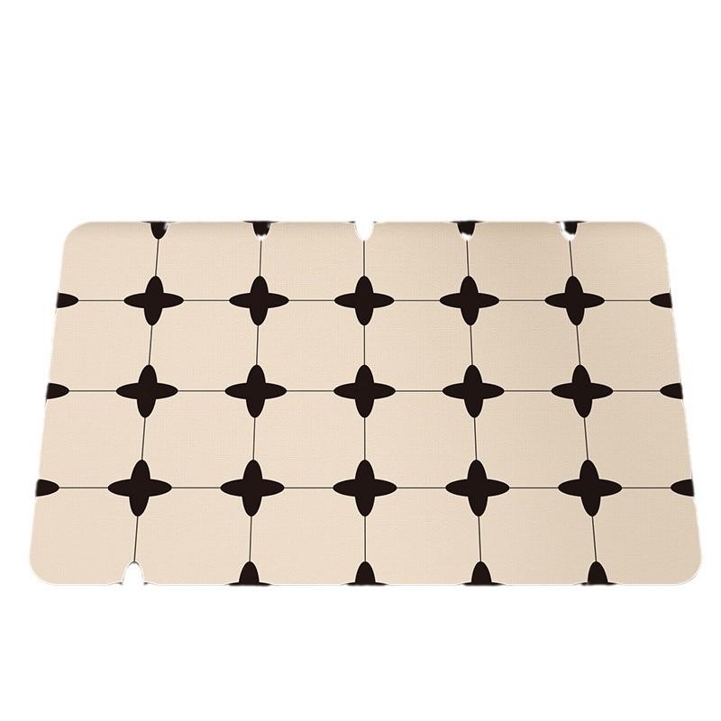 Modern Simple Diatom Mud Floor Mat Bathroom Water Absorb Anti Slip Mat Household Bathroom Door Wear-resistant and Soil Resistant Foot Mat