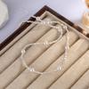 New Trendy Fashion 925 Silver Pearl Simple Elegant Thin Chain Pendant Necklace for Women Girl Jewelry Dropship Wholesale