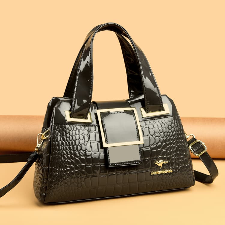 Glossy Boston Handbag One Shoulder Crossbody Women's Bag