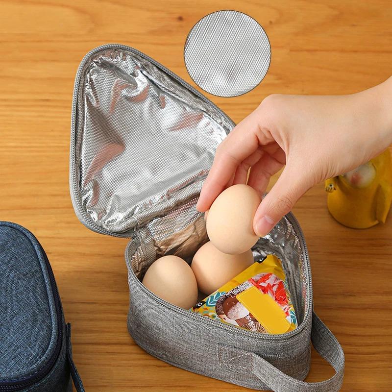 Triangular Insulated Bag Mini Aluminum Foil Student Rice Ball Bag Portable Lunch Box Outdoor Lunch Bag Waterproof Picnic Box Bag