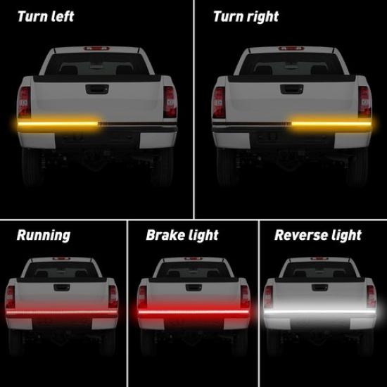 60" LED Strip Truck Tailgate Light Bar Reverse Brake Stop Signal Light SUV EOA