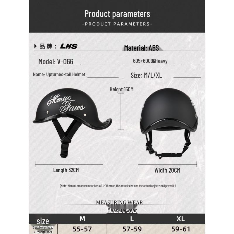 G3F Retro Japanischer Aufgebogener Heckhelm: Herren- & Damen-Cruiser-Helm für Radfahrer