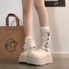 Winter Platform Thick Sole Women Snow Boots Height Increase Punk Style Women's Shoes Female Slip On Warm Cotton Short Booties