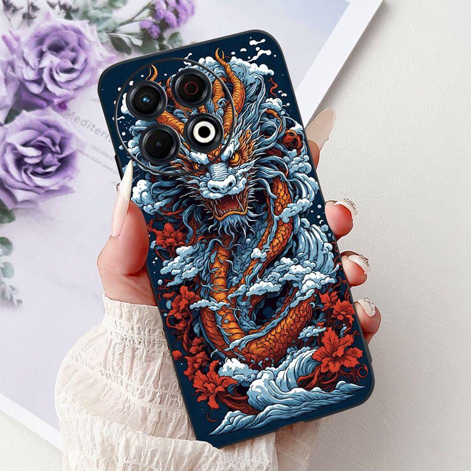 For Tecno Spark 30 Pro 4G Case Cool Fashion Dragon Lion Soft Silicone Shockproof Cover For Tecno Spark 30 KL6 Spark30 Pro Bumper