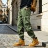 Men's Casual Cargo Pants Loose Fit Plus Size Tapered Multi-Pocket Streetwear Pants for Spring and Fall