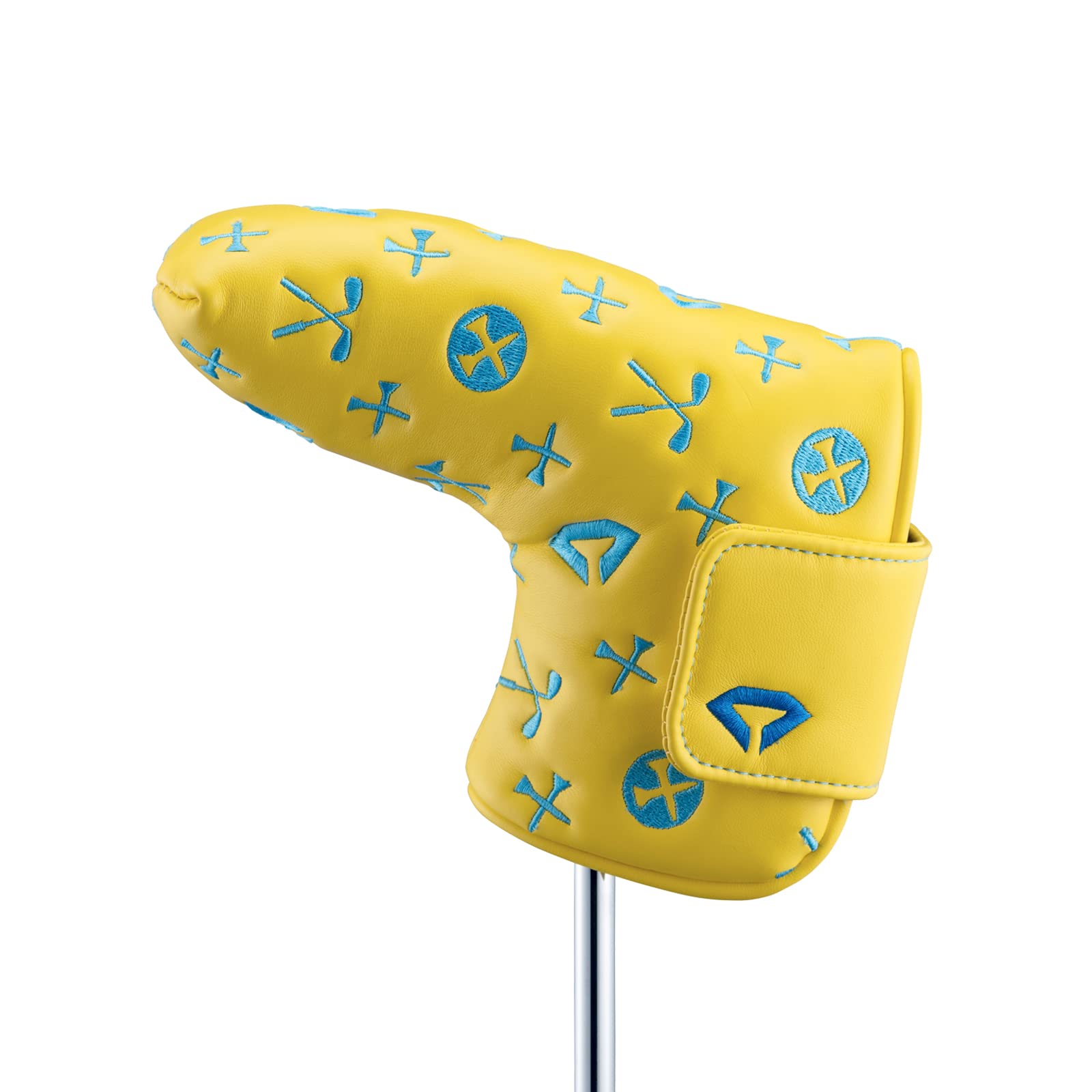 

DAIYA GOLF Чехол для паттера Pin Магнитный Монограмма ПУ 20 Желтый Лезвие, Тип, Застежка, Вышивка, Кожа, PC-5001
