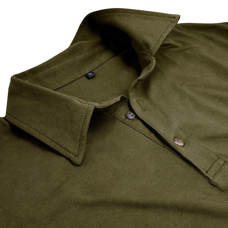 Polo Long Mens Sleeve Shirts 3button Casual Slim Fit Basic Tshirts Moisture Wicking Breathable Athletic Workout Collared Tops Golf Polo For Male
