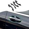 Black Exterior Door Handle Cover Trim For Benz C-Class W205 15-18 GLC X253 15-21