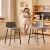Light Luxury Crazy Horse Leather Bar Stool