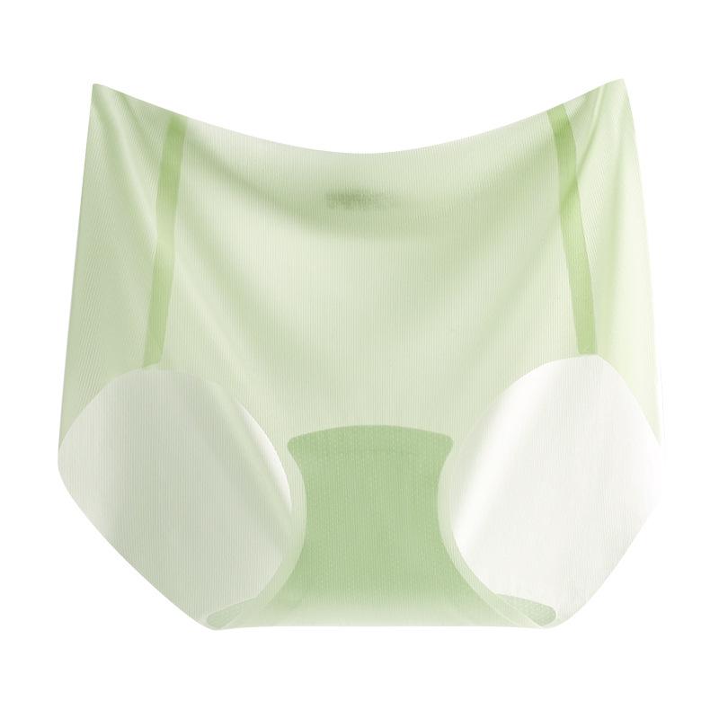 

Ultra-Thin Quick-Dry Women s Ice Silk Mid-Rise Panties with Cotton Crotch, Individually Packaged for Summer Comfort. One Size