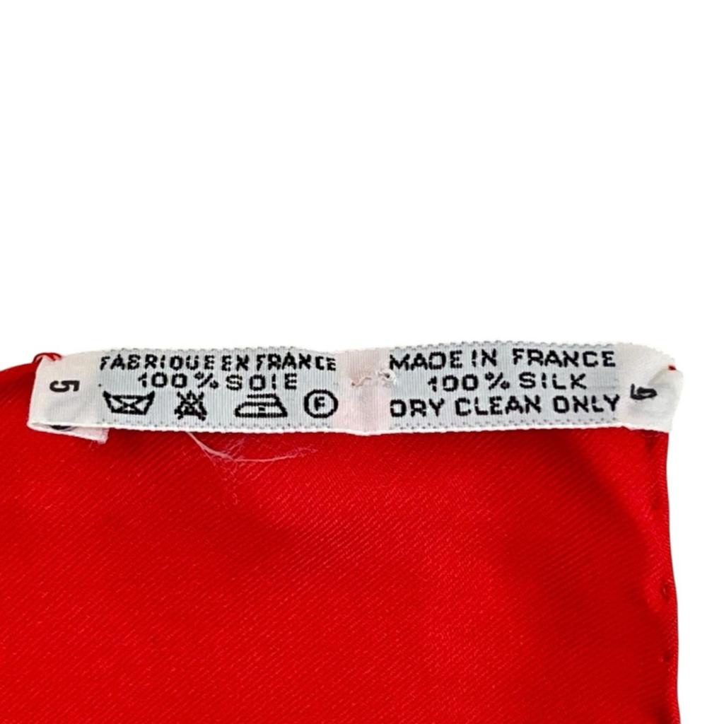 HERMES Calle 90 scarf Red Women LE MORS À LA CONNÉTABLE (The elegance of the bridle) used