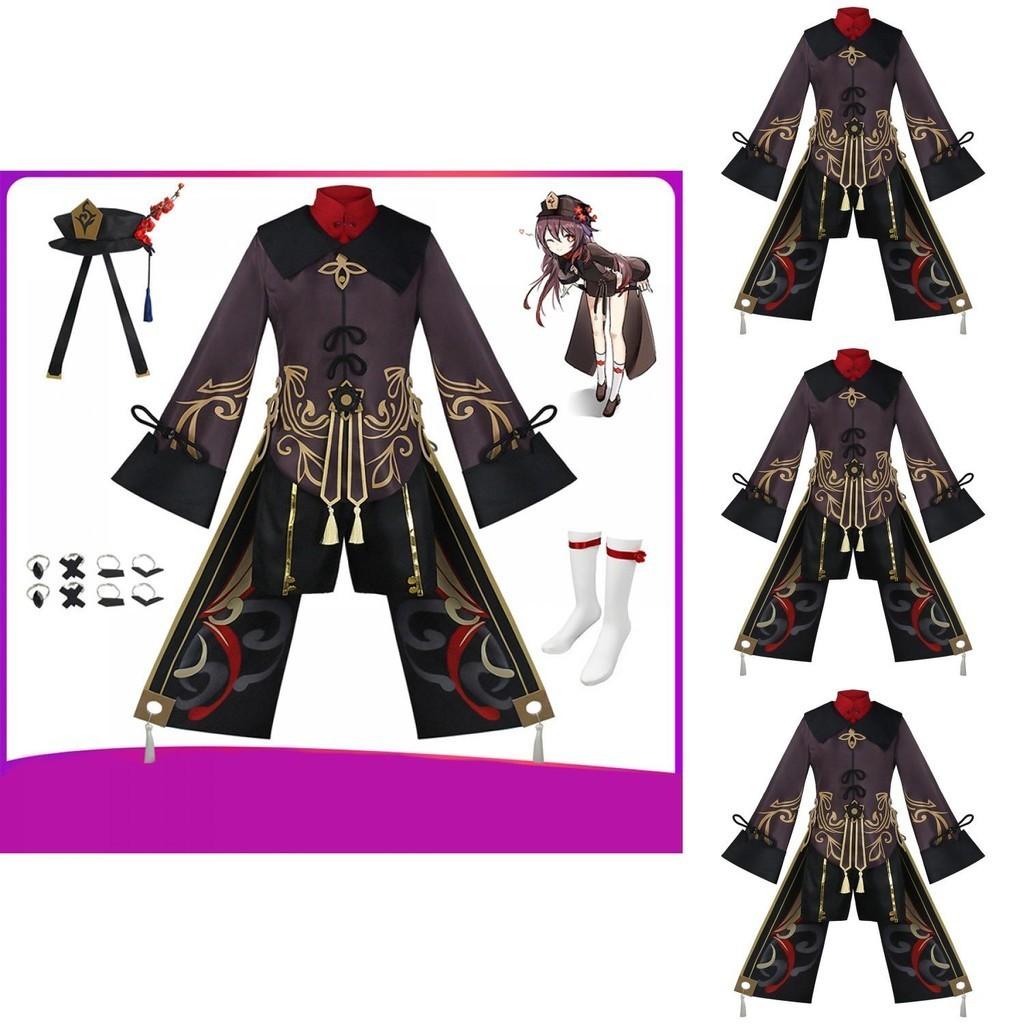 Stylish Genshin Impact Hutao Cosplay Costume Uniform Chinese Style Cutecostume For Halloween Party
