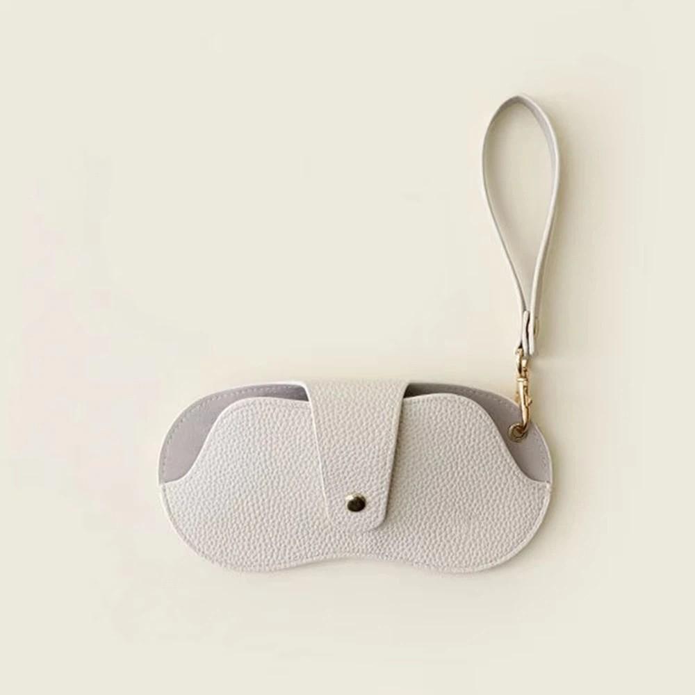 Lychee Pattern Sunglasses Case Pu Leather Eyeglasses Bag Portable Eyewear Holder