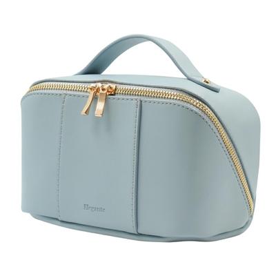 Official Elegante Cosmetic Large Makeup Travel Vanity Stylish and Cute In Cloudy Blue Pouch, Capacity, Pouch, Pouch, Portable, Divided, Functional,