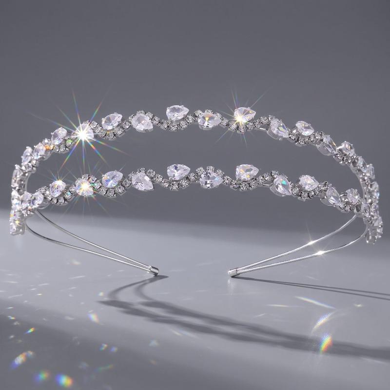 Luxury-lite Zirconia Hairband for Wedding Party, Suitable for Brides, Versatile Hairband for Women, Elegant Hair Accessory