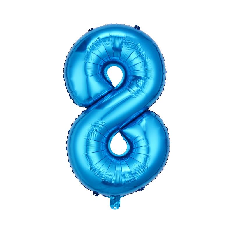 Thin Body 40-Inch Large Digital Aluminum Film Balloon 42-Inch Digital Balloon Birthday Party Decoration Helium Balloon Floating In The Air