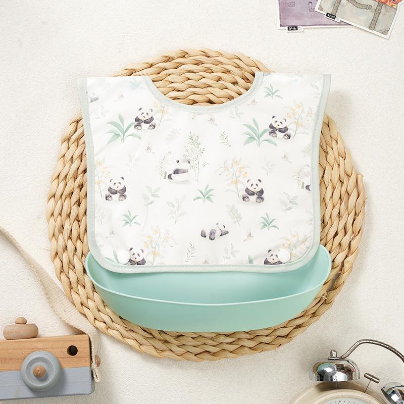 Baby Waterproof Bibs Detachable Wash Free Mealtime Feeding Bibs For Toddlers Boys Girls Kindergarten Use