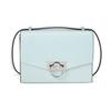 MK Hendrix Silver Buckle Flap Minimalist Commuter Leather Shoulder Bag Crossbody Mini Women Bags Light-Blue-Green 32F0S1HC0L-432