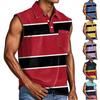 Herrväst, avslappnad, med ficka, knappkrage, ärmlös