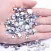 DIY Mobile Phone Jewelry: Glossy AB White Round Flat-Bottom Accessories