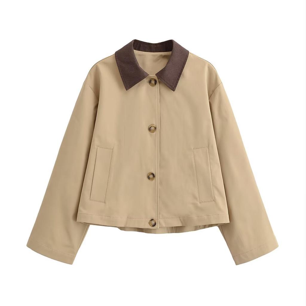 2026 spring new product European and American cross-border women's clothing street fashion casual splicing jacket w09 12076