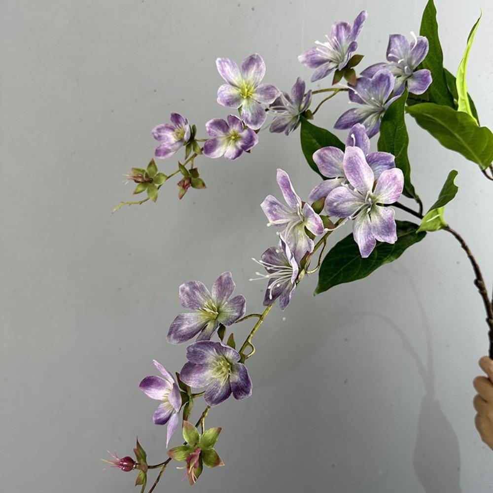 Elegant Simulation Jasmine Flower 3D Printed Silk Fake Flower  Home Garden Decor