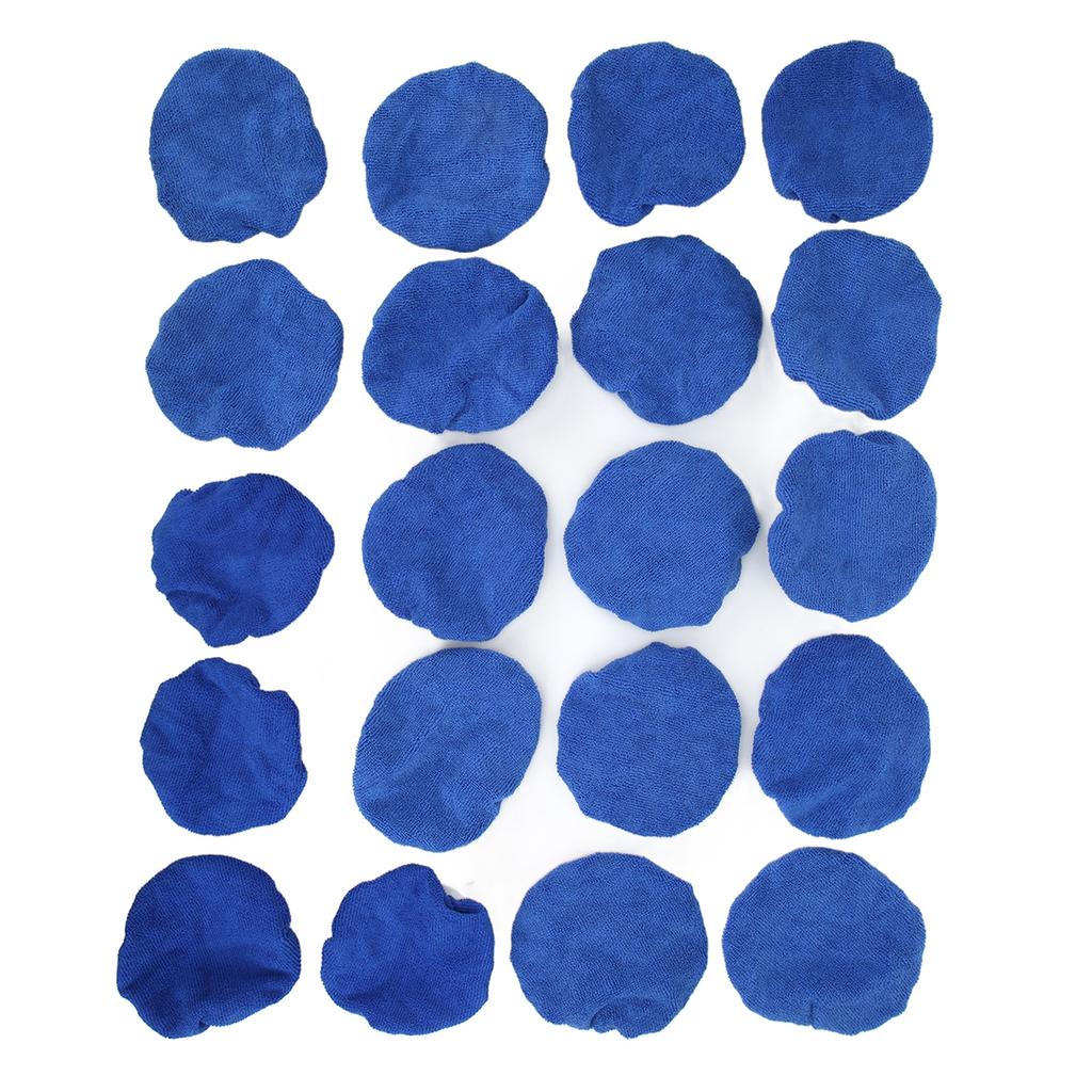 20 Bucăți Tampoane Bonetă Lustruire Auto Microfibră Ceruire Lustruire Husă pentru Mașini de Lustruit Auto de 5 la 6 inci