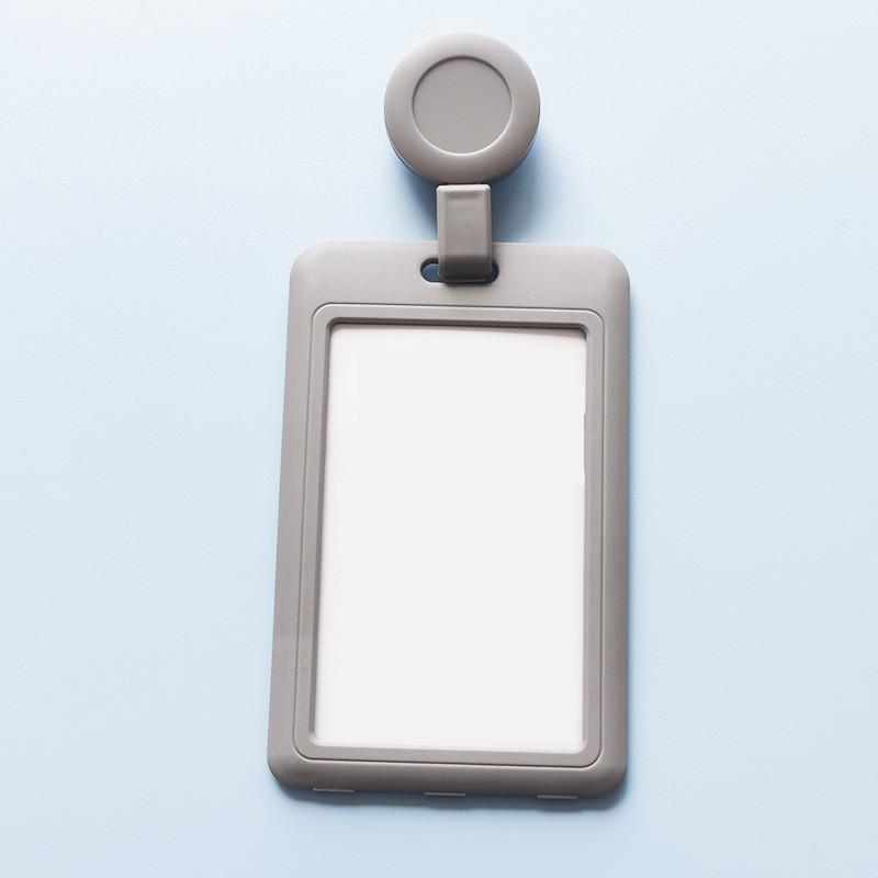 Hard Plastic Card Case With Clip Retractable Double Side Employee Office School Factory Name Card ID Badge Holder License Pass