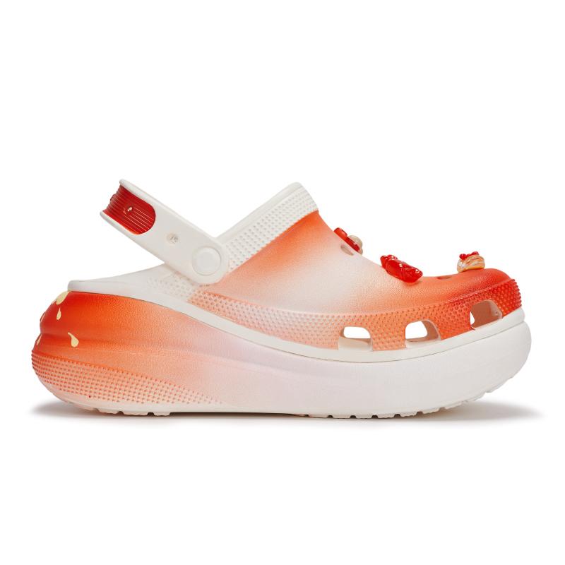 Crocs Crush Clog REGO Hot Dog Strawberry Fudge Vitality Detachable Accessories Hole Shoes Unisex Bone White Red