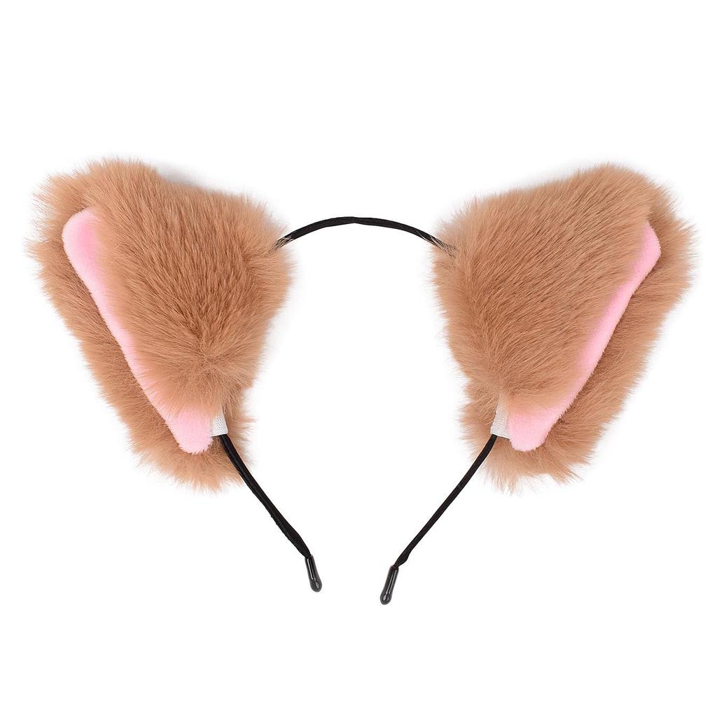 Plush Cat Ears Headband for Cosplay and Anime Costumes