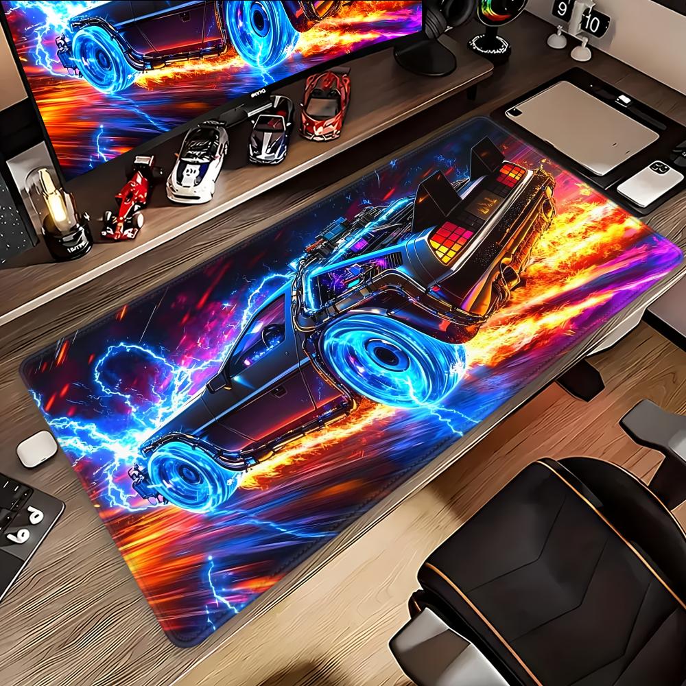 Science Fiction Racing Cars Mouse Pad Large Rubber Nonslip PC Desk Accessories HYBXAXC for Office and Gamer Keyboard Decor Mat