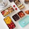 Edelstahl Snackbehälter für Kinder Doppelabteil Wiederverwendbare Snackbehälter Auslaufsichere Lunchboxen für Sport Picknick