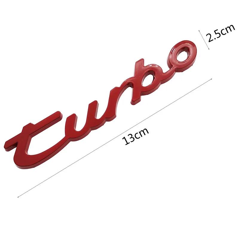 1Pc Turbo Letters Badge Emblem Car Styling Refitting Sticker Fender Side Mark