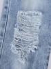 Single-piece Set of Trendy Ripped Denim Wide-leg Jeans for Boys, Perfect for Spring and Summer.
