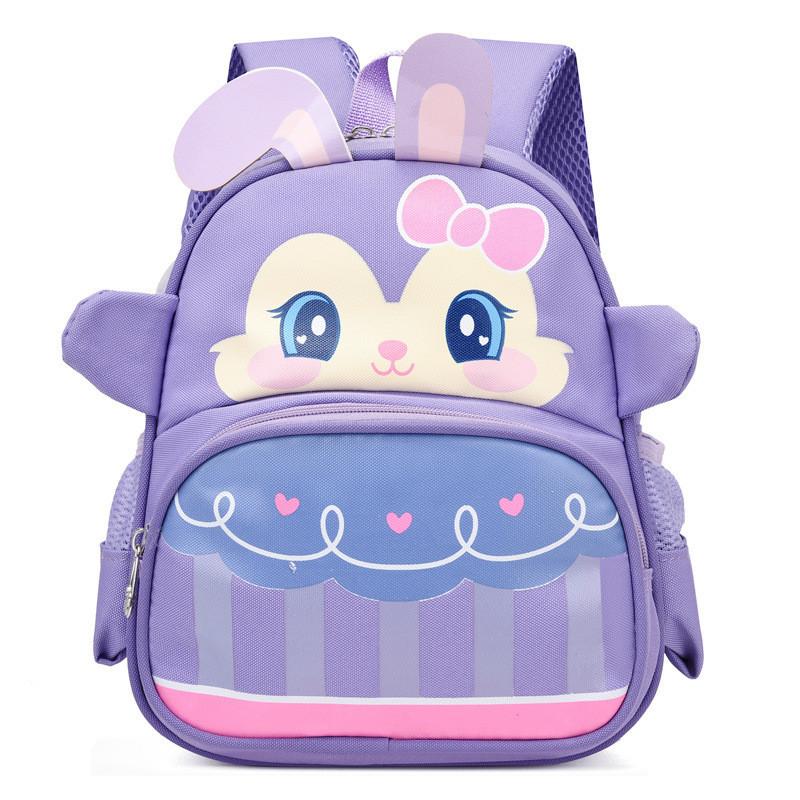 Fashionable Breathable Cartoon Print Toddler Backpack With Curved Straps
