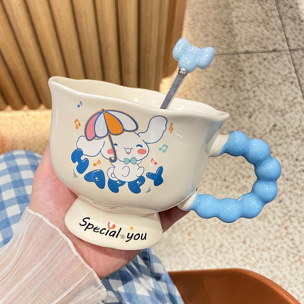 Ins Hohes Erscheinungsbild Niedlich Großes Glas Zuhause Keramik Kaffeetasse Paar Tassen Geburtstagsgeschenk für Frauen Souvenir