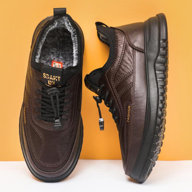 Winter Men's Shoes Comfortable Cold Proof Warmth Durable Slip Resistant Outsole Men's Shoes