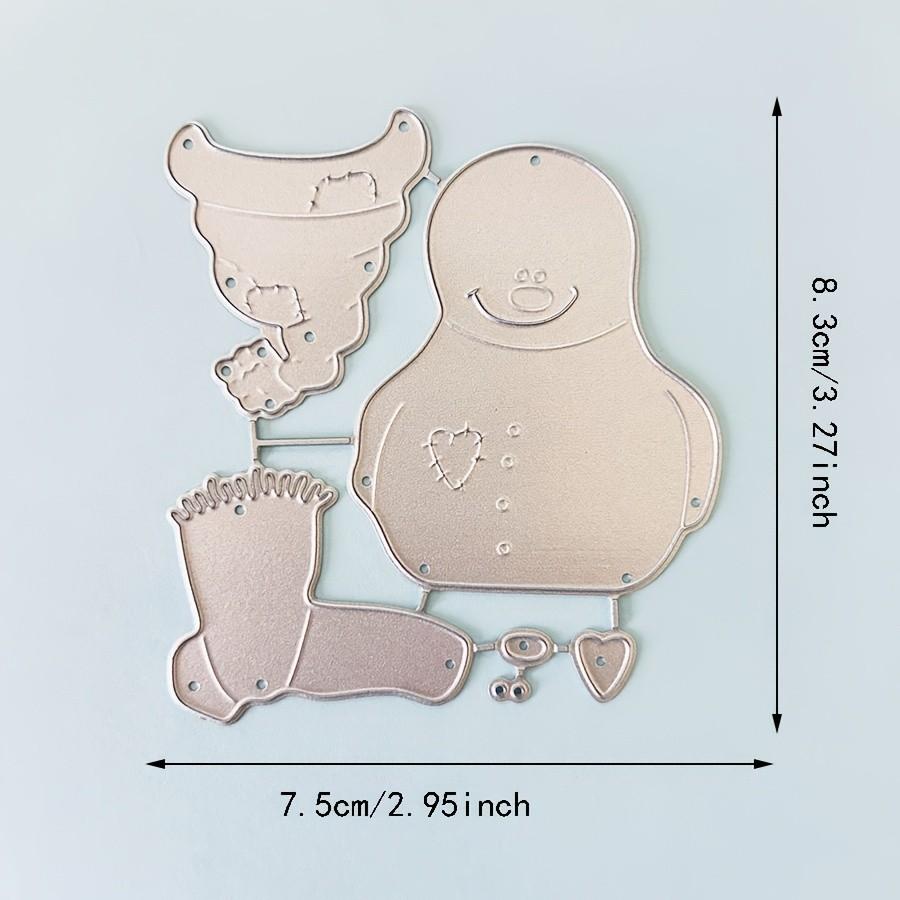 3 Stück Weihnachtselemente Stanzformen für Kartenherstellung, Weihnachten Weihnachtsmann Stanzformen, Weihnachten Schneemann Metall Stanzform, Scrapbooking Stanzformen