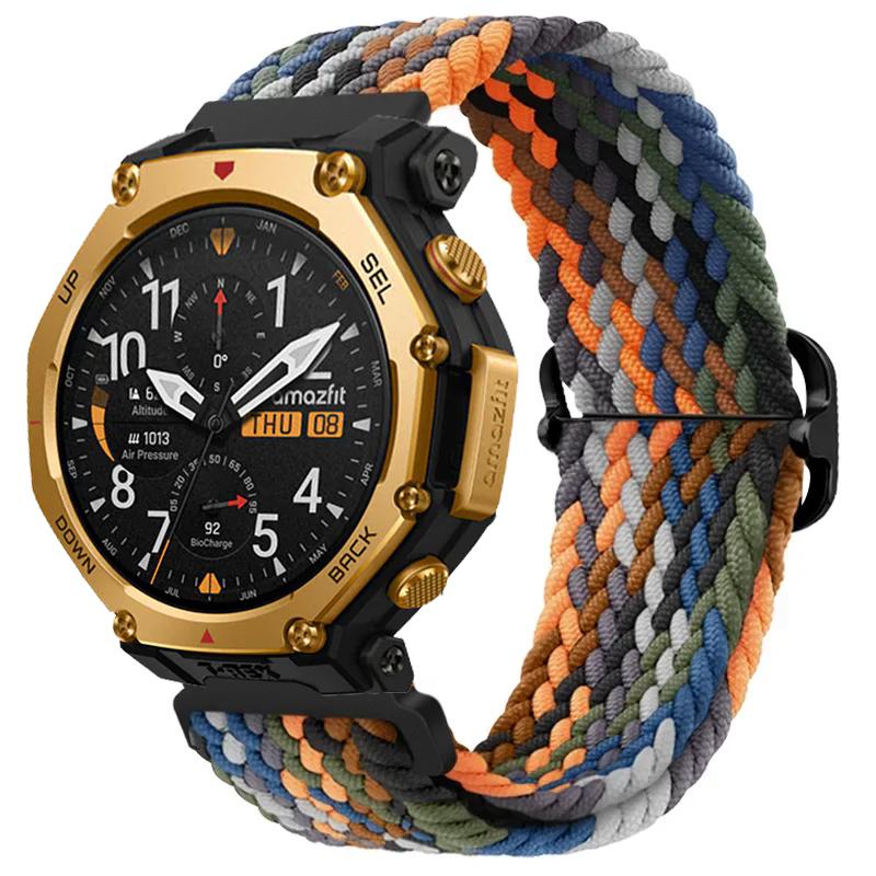 20/22mm Nylon Braided Strap For Amazfit T-Rex3 Pro 44/48mm/Helio Comfortable Band Huawei Watch 5/4 GT6-5-4 Pro 46mm Accessories