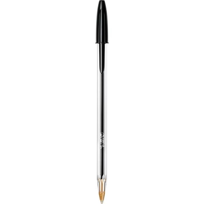 Stylo à bille - BIC - Cristal Original - Boîte de 10 - Couleur noire - Pointe fine
