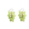 2020 Summer Fresh Green Bead Tassel Grape Drop Earrings - Mori Style