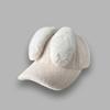 Korean Y2k Rabbit Ear Hat Autumn Winter Peaked Cap Lovely Women's Baseball Hat  Girls