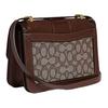 Coach Alie 23 Magnetic Closure Design Fabric And Leather Messenger Bag Small Crossbody Shoulder Bag Medium Women Bags Brown C3756-B4S0M