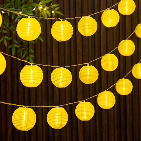 Small Lantern String Lights USB Powered 50 LEDs Waterproof Outdoor Fairy Light for Patio Garden