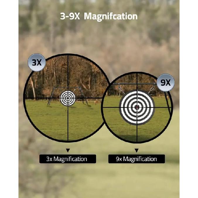 3-9x40 Compact RifleScope Crosshair Reticle with Mounts for Quick Aiming Made Of High-strength Aluminum Alloy