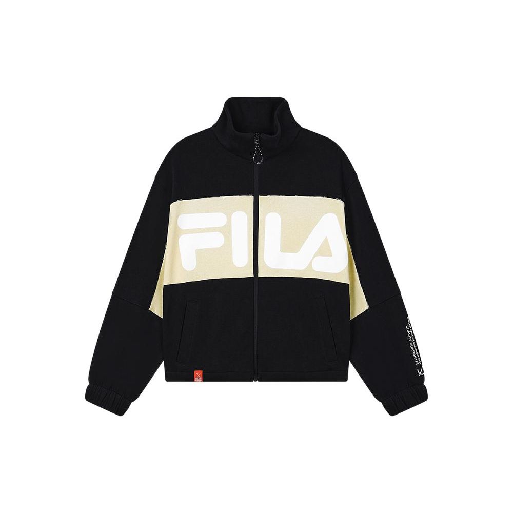 

Fila Originale Series Двухцветная куртка с логотипом в виде сращенных букв, воротником-стойкой, застежкой-молнией в стиле ретро, женские куртки Legendary-Blue F11W319502F-NV L