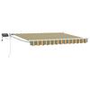 Manual Articulated Arm Awning with LEDs Green Yellow White 3 X 2.5 M